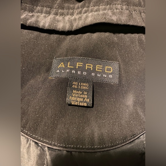 Mens black Alfred Sung Insulated Jacket size 46 long - Picture 7 of 7